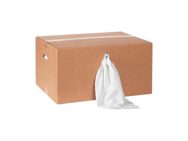 PARTNERS BRAND BR113 Box of Terry Cloth Rags, 14 x 17, White, 25 Lbs/Case,