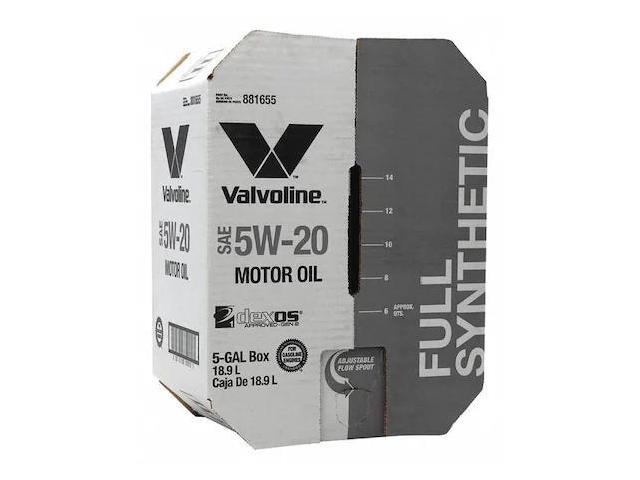 VALVOLINE 881655 Motor Oil,5 gal. Sz,5W-20 SAE Grade,Box