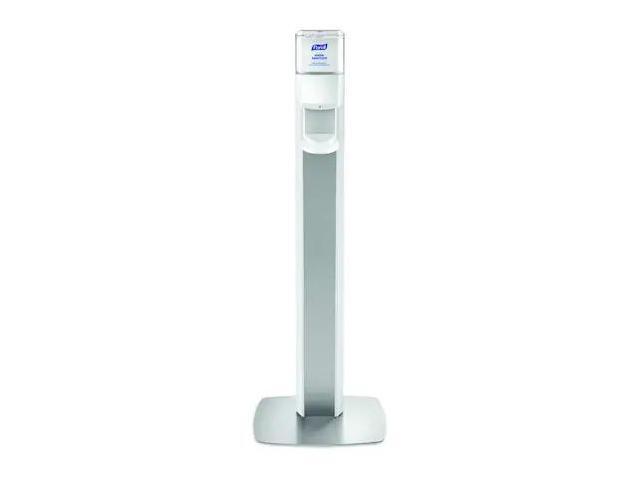 PURELL 7308-DS-SLV Hand Sanitizer Dispenser,Floor Mount,White with Silver Panel