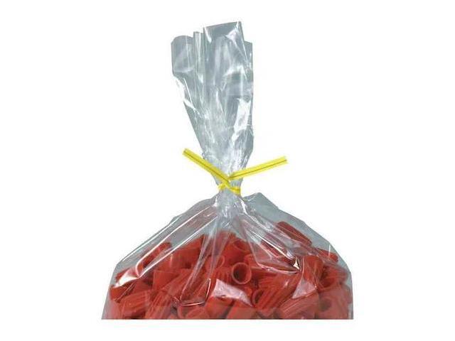 PARTNERS BRAND PLT8Y Plastic Twist Ties, 8 x 5/32, Yellow, PK2000