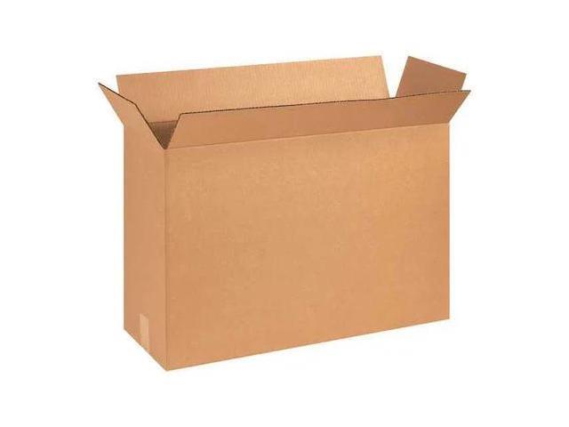 PARTNERS BRAND 25817 Corrugated Boxes, 25 1/8' x 8 3/8' x 17 1/2', Kraft,