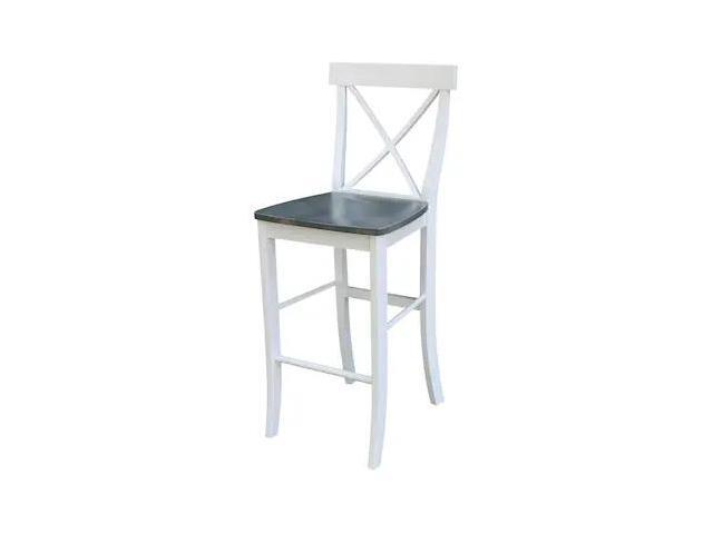 INTERNATIONAL CONCEPTS S05-6133 X-back BarHeight Stool, 30' Seat Height,
