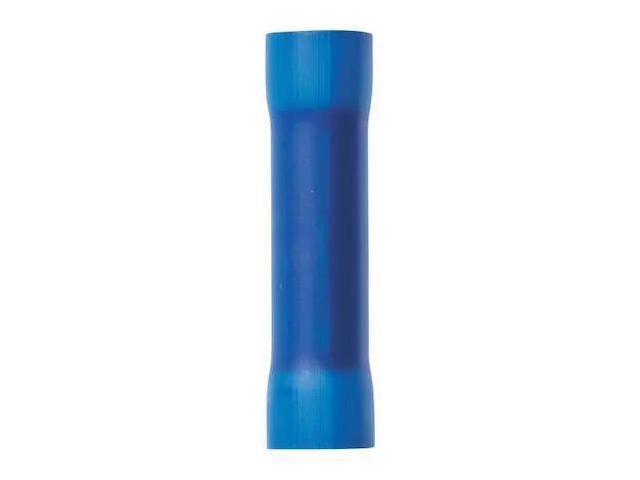 3M MVU14BCX Butt Splice Wire Connector, 4 AWG Max, Blue, Vinyl Insulation, 600