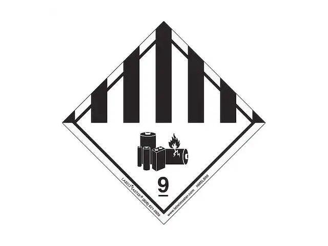 LABELMASTER HMSLB90 Hazard Class 9 Lithium Battery,PK500, HMSLB90