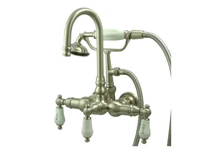 Kingston Brass CC9T8 Wall Mount Clawfoot Tub Filler with Hand Shower