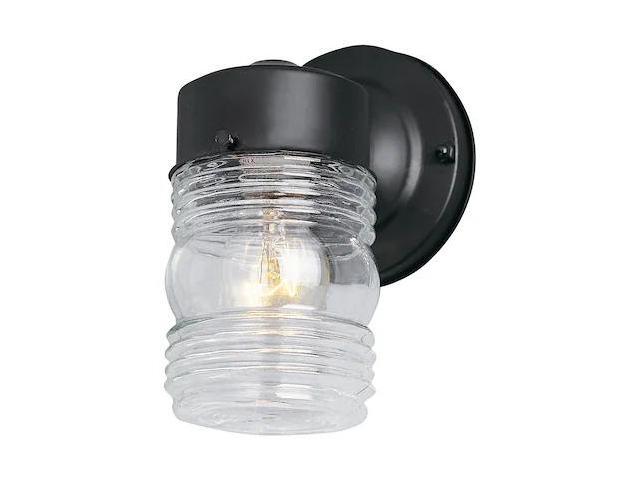 MAXIM LIGHTING 92001CLBK Side Door 1-Light 4.5' Wide Black Outdoor Wall Sconce