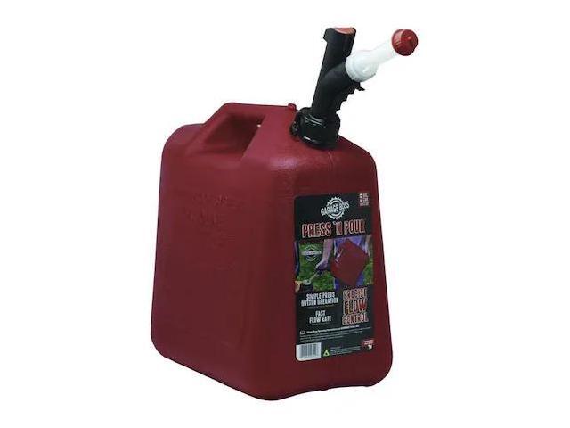 GARAGEBOSS GB351 Gas Can, Plastic, 5 gal, Press 'N Pour (R) Spout,