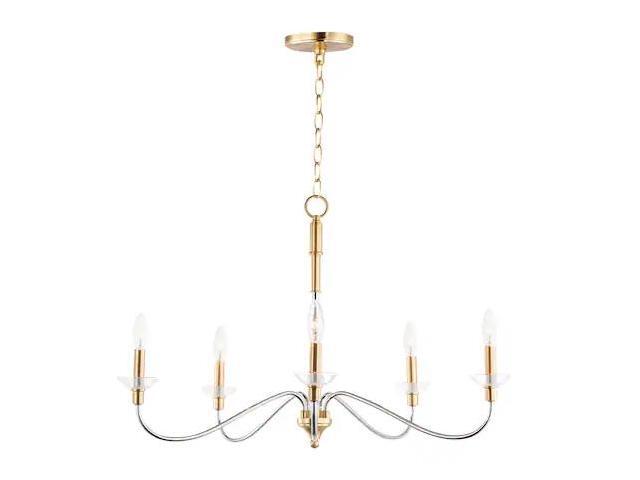 MAXIM LIGHTING 25375CLPCSBR Clarion 5-Light Chandelier
