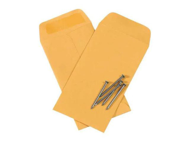 PARTNERS BRAND EN1031 Gummed Envelopes, 3 1/2' x 6 1/2', Kraft, PK5000