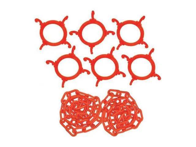MR. CHAIN 97413-KIT Cone Chain Connector Kit - Orange (50 ft. of 2' Chain)