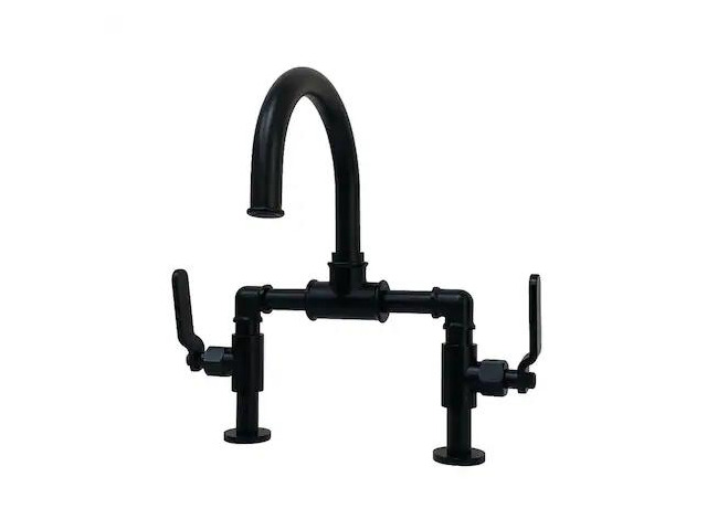 KINGSTON BRASS KS2170KL Whitaker Industrial Style Bridge Bathroom Faucet W/