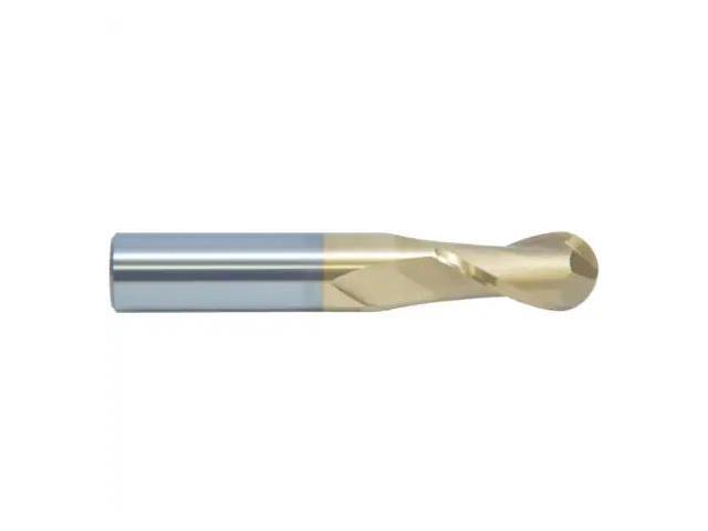 M. A. FORD 15025000T Tuffcut Gp 2 Flute Ball Nose End Mill, 1/4