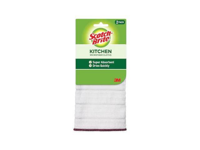SCOTCH-BRITE 9032-2 Kitchen Cleaning Cloth, Microfiber, White, PK24