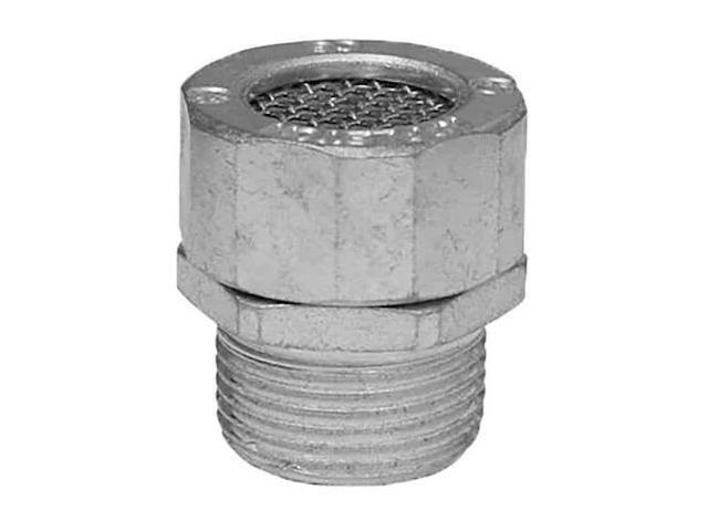 APPLETON ELECTRIC CRN50 IMC Drain, 1/2 in, Threaded, Aluminum, Plain, Silver