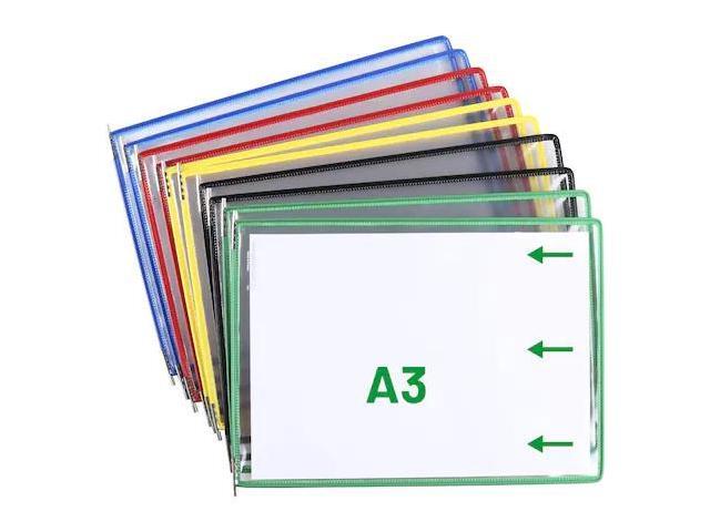 TARIFOLD P090A3LAN Assorted Color Display Pockets, PK10