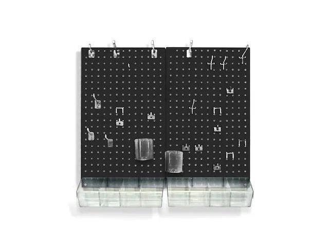 AZAR DISPLAYS 900945-BLK 70-Piece Pegboard Organizer Kit (2- 13.5' x 22')