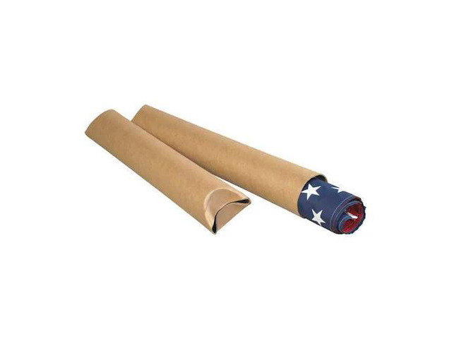 PARTNERS BRAND S4024K Crimped End Mailing Tubes, 4' x 24', Kraft, PK15