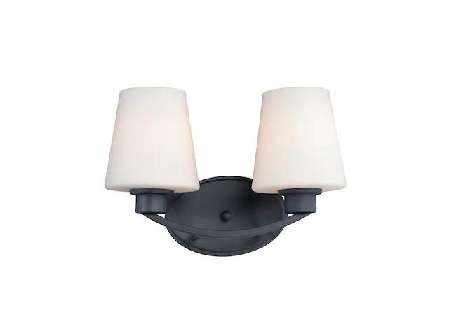 MAXIM LIGHTING 11832SWBK Shelter 2-Light 13' Wide Black Vanity Light