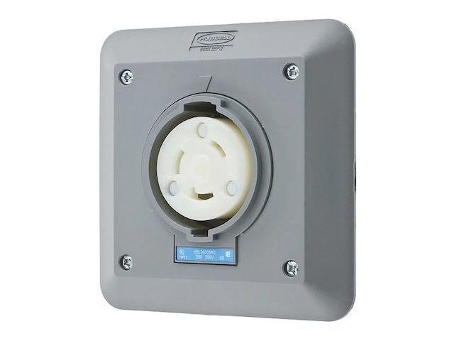 HUBBELL WIRING DEVICE-KELLEMS HBL2620SR2 Locking Receptacle, L6-30R, 30 A, 250V