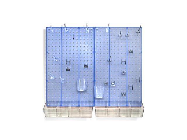 AZAR DISPLAYS 900945-BLU 70-Piece Pegboard Organizer Kit (2- 13.5' x 22')