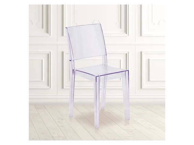 4 Pk. Phantom Series Transparent Stacking Side Chair