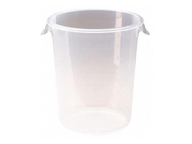 RUBBERMAID COMMERCIAL FG572424CLR Round Storage Container, 8 qt