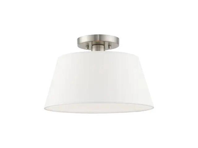 Photos - Light Bulb LIVEX LIGHTING 41312-91 Belclaire 1 Light Brushed Nickel Ceiling