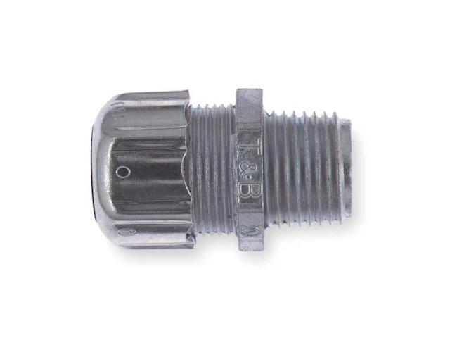 ABB 5239 Conduit Fitting Connector, 3 in, Threaded, Steel, Electro Zinc Plated,