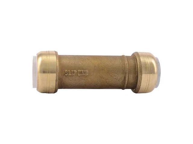 SHARKBITE UIP3016 Push-Fit Coupling Fitting, 3/4 in Tube Size, Brass, Brass