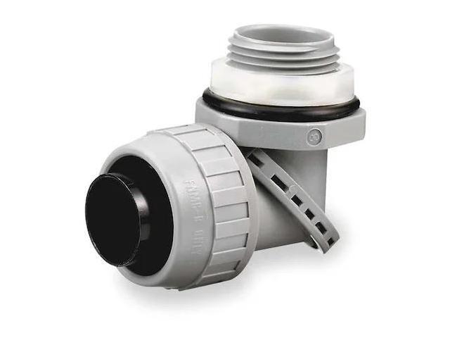 HUBBELL WIRING DEVICE-KELLEMS PS0509NGY Conduit Fitting Connector, 1/2 in,