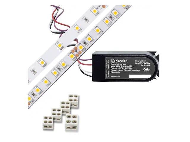 DIODE LED DI-KIT-24V-BC1MD60-3500 100 LED Tape Light 24V 3500K 16.4 ft &