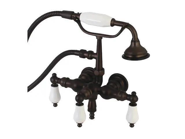 KINGSTON BRASS AE23T5 Wall-Mount Clawfoot Tub Faucet, Oil Rubbed Bronze, Tub