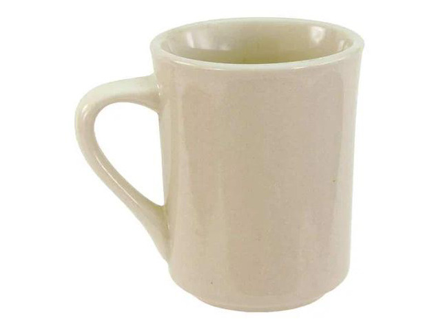 CRESTWARE CM16 Mug, Dover White, 8-1/2 oz., PK 36