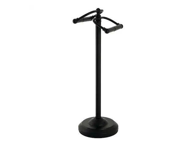 Kingston Brass CC2200 Vintage Freestanding Double Roll Toilet Paper Holder, Matte Black
