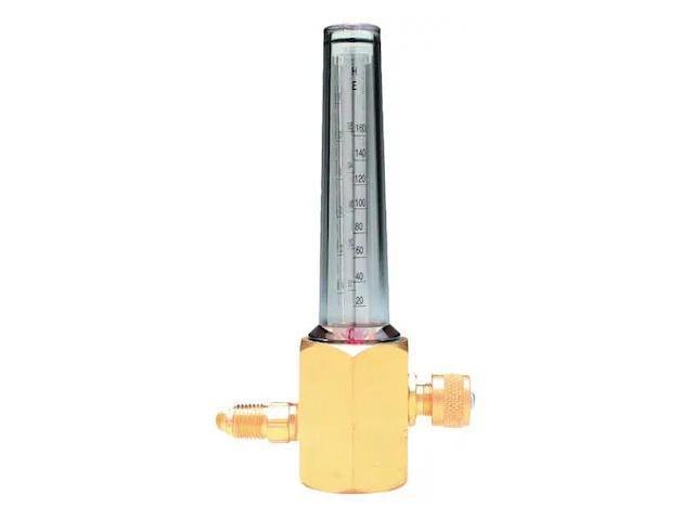 MILLER ELECTRIC H2231A Flowmeter, Argon, Carbon Dioxide, Helium, Single Stage,