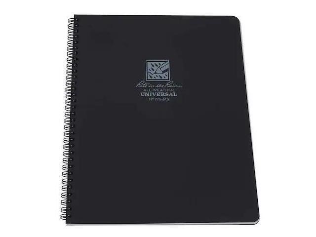 Maxi Notebook,42 Sheets,Black Cover RITE IN THE RAIN 773-MX