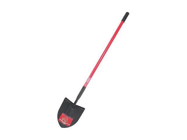 bully tools 82515 14-gauge round point shovel with fiberglass long handle