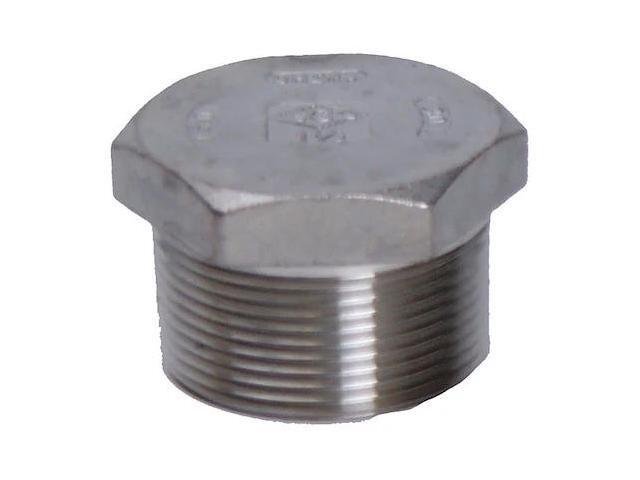 ZORO SELECT 4381032090 Hex Plug,2-1/2',150,304,Thrd Heavy