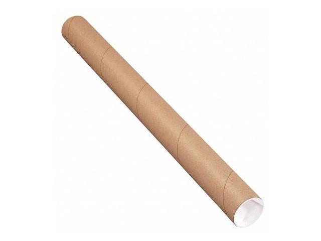 PARTNERS BRAND P2006K Mailing Tubes with Caps, 2 x 6, Kraft, PK50