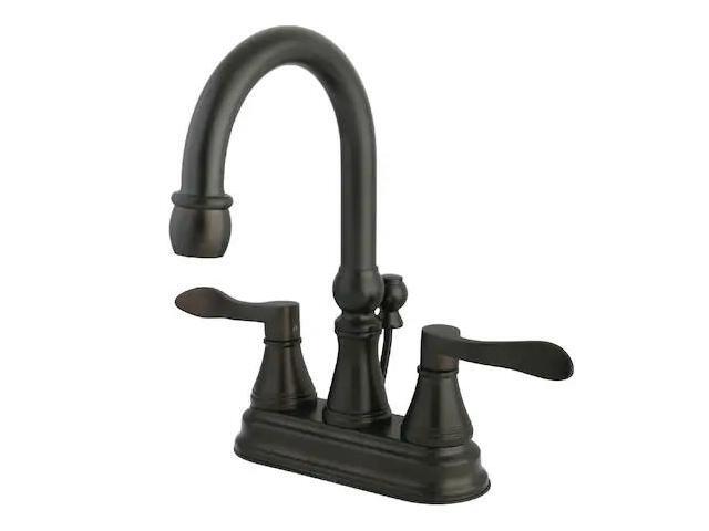 Kingston Brass KS2615DFL 4 in. Centerset Bathroom Faucet, Oil Rubbed Bronze