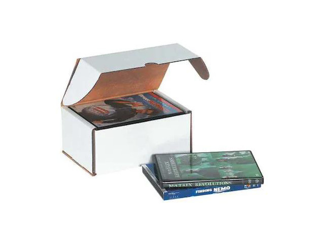PARTNERS BRAND MLRDVD6 DVD Mailers, 7 5/8' x 5 7/16' x 3 9/16', White, 50/Bundle