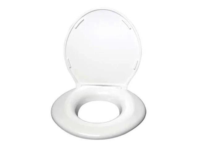 BIG JOHN 1W Toilet Seat With Cover, ABS, Elongated or Round, White