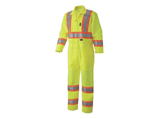 PIONEER V1070160U-5XL Hi-Vis Polyester Knit Traffic Safety Coverall,