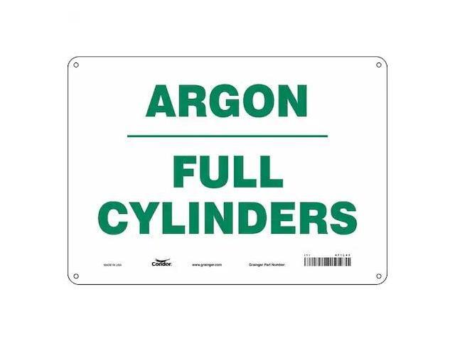 CONDOR 471L45 Safety Sign, 10 in Height, 14 in Width, Polyethylene, Horizontal
