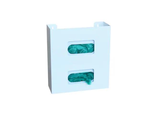 OMNIMED 305341 Painted White 'Square Cut' Glove Box Holder (Double)