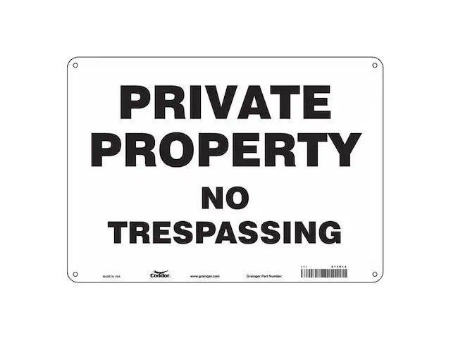 CONDOR 473K16 Safety Sign, 10 in Height, 14 in Width, Polyethylene, Horizontal