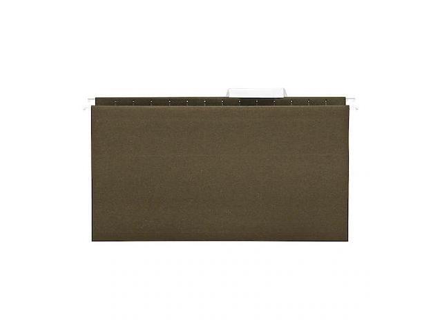 Business Source Hanging File Folder Legal 11 Pt. 1/3 Cut 25/BX Green 43569