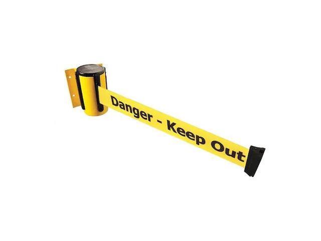 TENSABARRIER 896-STD-35-MAX-NO-YDX-C Retractable Belt Barrier, 13 ft Length,