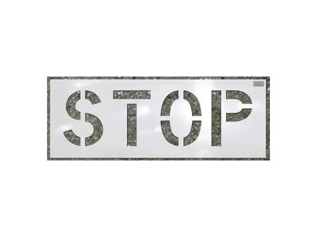 C. H. HANSON 70061 Stencil, Stop, 12 in Character Height, Highway Gothic Font,