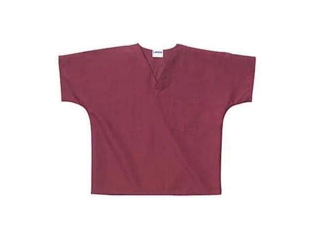 LANDAU 7502RWPLRG Scrub Shirt, Cotton/Polyester, Short Sleeve, 2 Pockets,